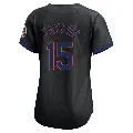 Women's New York Mets ＃15 Tyrone Taylor Black Limited Alternate Jersey