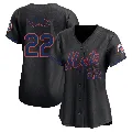 Women's New York Mets ＃22 Juan Soto Black Limited Alternate Jersey