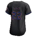 Women's New York Mets ＃22 Juan Soto Black Limited Alternate Jersey