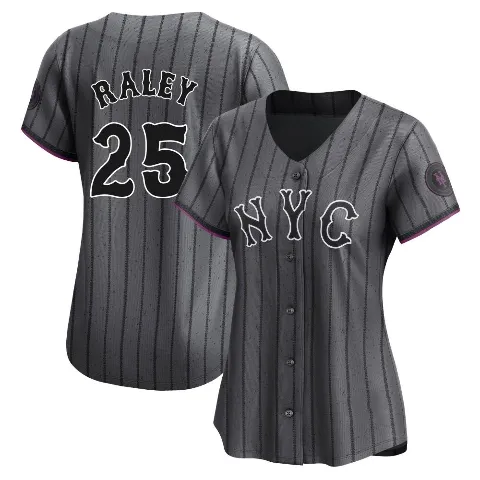 Women's New York Mets ＃25 Brooks Raley Limited Graphite 2024 City Connect Jersey