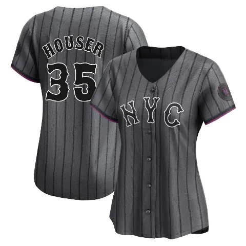 Women's New York Mets ＃35 Adrian Houser Limited Graphite 2024 City Connect Jersey