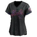Women's New York Mets ＃58 Paul Blackburn Black Limited Alternate Jersey