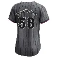 Women's New York Mets ＃58 Paul Blackburn Limited Graphite 2024 City Connect Jersey