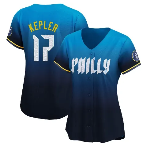 Women's Philadelphia Phillies ＃17 Max Kepler Blue Limited 2024 City Connect Jersey