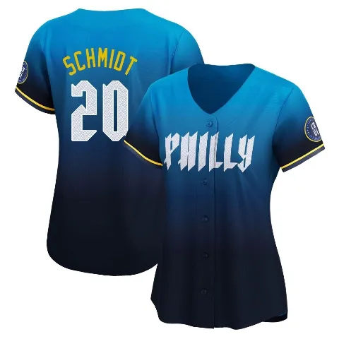 Women's Philadelphia Phillies ＃20 Mike Schmidt Blue Limited 2024 City Connect Jersey