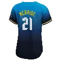 Women's Philadelphia Phillies ＃21 Bake Mcbride Blue Limited 2024 City Connect Jersey
