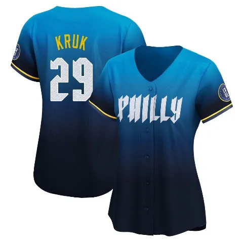 Women's Philadelphia Phillies ＃29 John Kruk Blue Limited 2024 City Connect Jersey