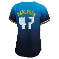 Women's Philadelphia Phillies ＃47 Larry Andersen Blue Limited 2024 City Connect Jersey