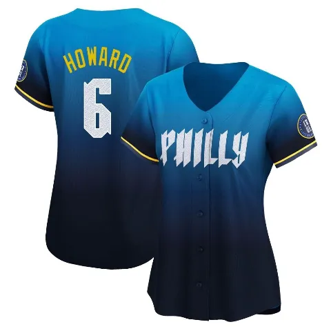 Women's Philadelphia Phillies ＃6 Ryan Howard Blue Limited 2024 City Connect Jersey