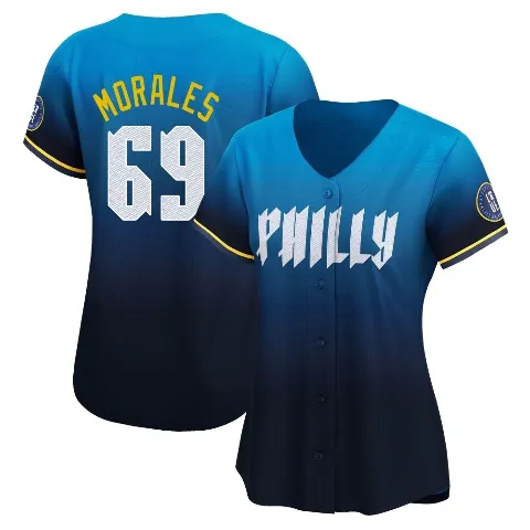 Women's Philadelphia Phillies ＃69 Francisco Morales Blue Limited 2024 City Connect Jersey