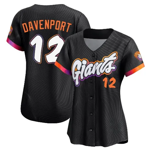 Women's San Francisco Giants ＃12 Jim Davenport Anthracite Limited 2025 City Connect Jersey