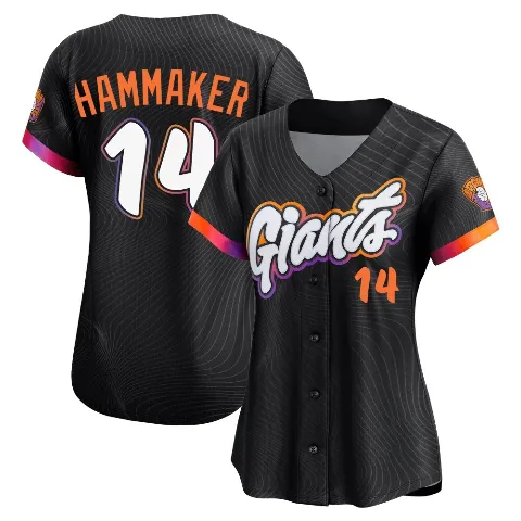 Women's San Francisco Giants ＃14 Atlee Hammaker Anthracite Limited 2025 City Connect Jersey