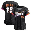Women's San Francisco Giants ＃15 Bob Brenly Anthracite Limited 2025 City Connect Jersey