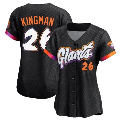 Women's San Francisco Giants ＃26 Dave Kingman Anthracite Limited 2025 City Connect Jersey