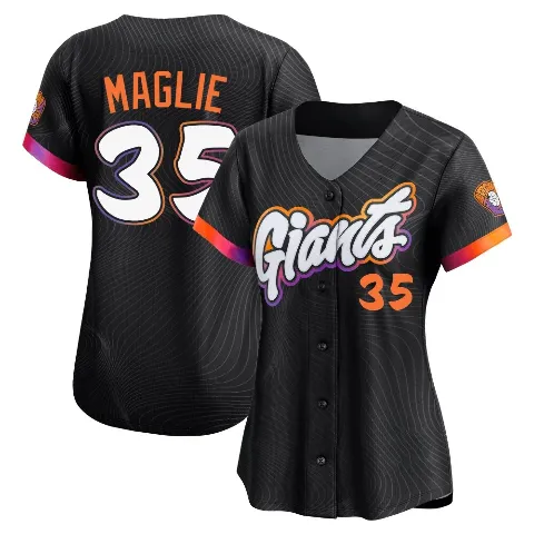 Women's San Francisco Giants ＃35 Sal Maglie Anthracite Limited 2025 City Connect Jersey