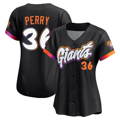 Women's San Francisco Giants ＃36 Gaylord Perry Anthracite Limited 2025 City Connect Jersey