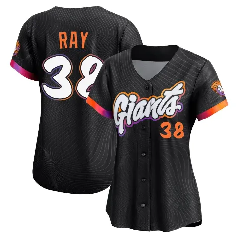 Women's San Francisco Giants ＃38 Robbie Ray Anthracite Limited 2025 City Connect Jersey