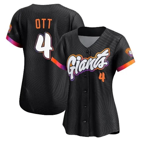 Women's San Francisco Giants ＃4 Mel Ott Anthracite Limited 2025 City Connect Jersey