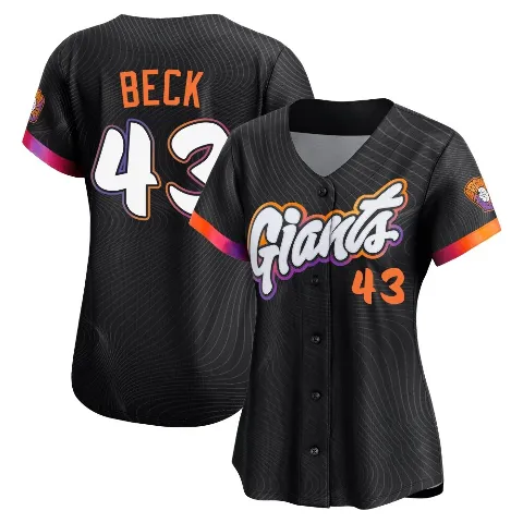 Women's San Francisco Giants ＃43 Tristan Beck Anthracite Limited 2025 City Connect Jersey