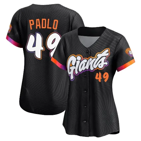 Women's San Francisco Giants ＃49 Kevin Padlo Anthracite Limited 2025 City Connect Jersey