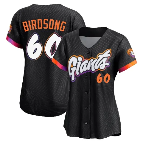 Women's San Francisco Giants ＃60 Hayden Birdsong Anthracite Limited 2025 City Connect Jersey