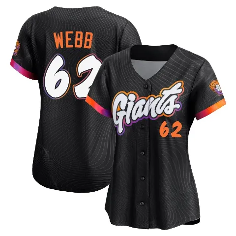 Women's San Francisco Giants ＃62 Logan Webb Anthracite Limited 2025 City Connect Jersey