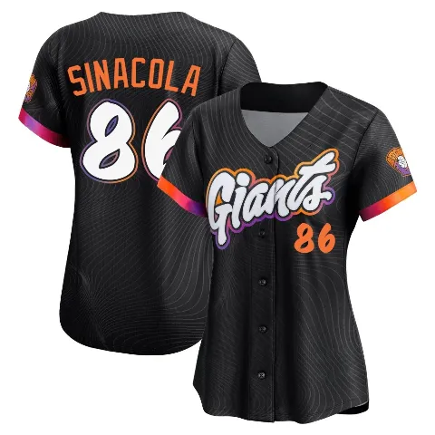 Women's San Francisco Giants ＃86 Nicholas Sinacola Anthracite Limited 2025 City Connect Jersey