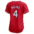 Women's St. Louis Cardinals ＃4 Yadier Molina Red Limited 2024 City Connect Jersey