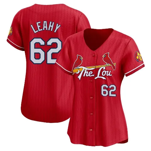 Women's St. Louis Cardinals ＃62 Kyle Leahy Red Limited 2024 City Connect Jersey