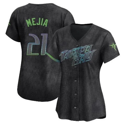 Women's Tampa Bay Rays ＃21 Francisco Mejia Charcoal Limited 2024 City Connect Jersey