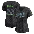 Women's Tampa Bay Rays ＃22 Chris Mazza Charcoal Limited 2024 City Connect Jersey