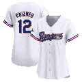 Women's Texas Rangers ＃12 Andrew Knizner Gold Limited White 2024 Collection Jersey