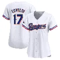 Women's Texas Rangers ＃17 Nathan Eovaldi Gold Limited White 2024 Collection Jersey