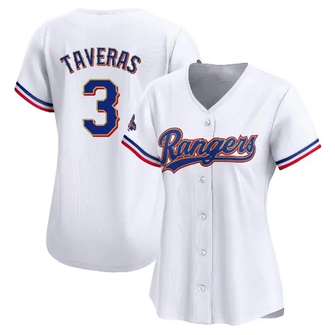 Women's Texas Rangers ＃3 Leody Taveras Gold Limited White 2024 Collection Jersey
