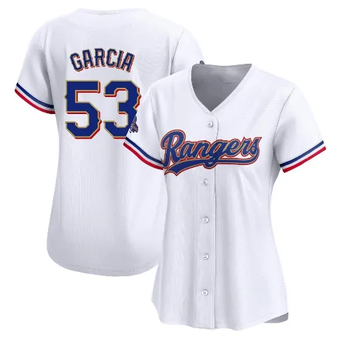 Women's Texas Rangers ＃53 Adolis Garcia Gold Limited White 2024 Collection Jersey