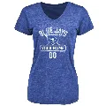 Women's Toronto Blue Jays ＃00 Custom T-Shirt Royal Custom Base Runner Tri-Blend T-Shirt -