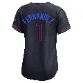 Women's Toronto Blue Jays ＃1 Tony Fernandez Black Limited 2024 City Connect Jersey