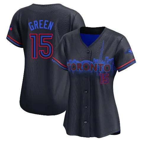 Women's Toronto Blue Jays ＃15 Shawn Green Black Limited 2024 City Connect Jersey