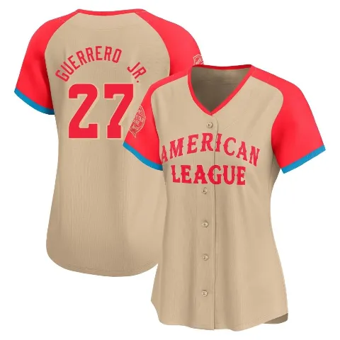 Women's Toronto Blue Jays ＃27 Vladimir Guerrero Jr. Cream Limited American League 2024 All-Star Game Jersey