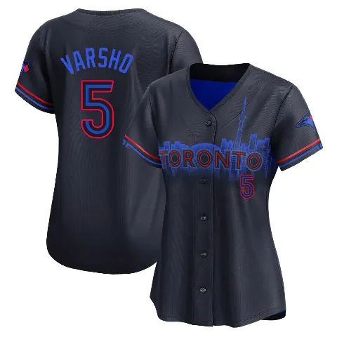 Women's Toronto Blue Jays ＃5 Daulton Varsho Black Limited 2024 City Connect Jersey