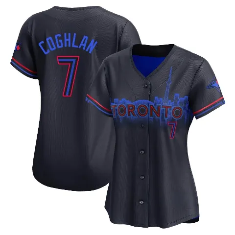 Women's Toronto Blue Jays ＃7 Chris Coghlan Black Limited 2024 City Connect Jersey