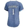 Women's Washington Nationals ＃1 Cesar Hernandez Blue Limited 2025 City Connect Jersey