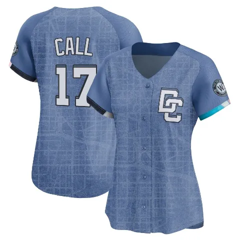 Women's Washington Nationals ＃17 Alex Call Blue Limited 2025 City Connect Jersey