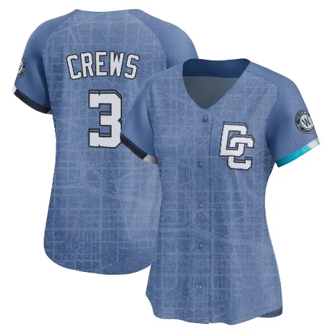 Women's Washington Nationals ＃3 Dylan Crews Blue Limited 2025 City Connect Jersey