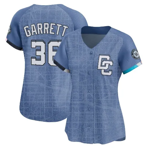 Women's Washington Nationals ＃36 Stone Garrett Blue Limited 2025 City Connect Jersey