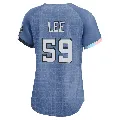 Women's Washington Nationals ＃59 Evan Lee Blue Limited 2025 City Connect Jersey