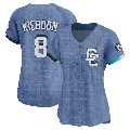 Women's Washington Nationals ＃8 Carter Kieboom Blue Limited 2025 City Connect Jersey