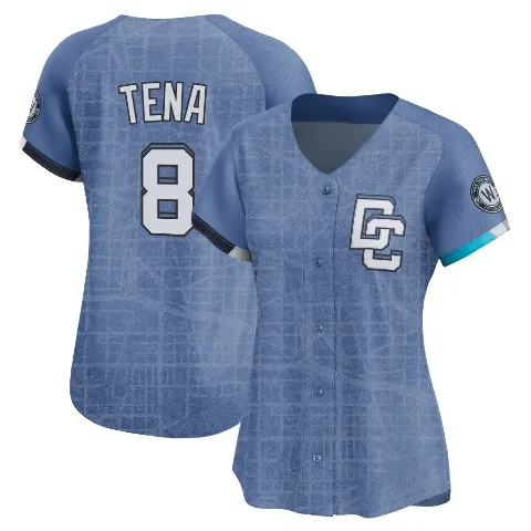 Women's Washington Nationals ＃8 Jose Tena Blue Limited 2025 City Connect Jersey