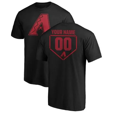 Youth Arizona Diamondbacks ＃00 Custom T-Shirt Black Custom RBI T-Shirt -