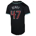 Youth Arizona Diamondbacks ＃47 Tommy Henry Black Limited Alternate Jersey
